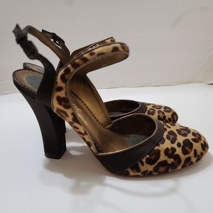 Vince Camuto Animal Print Slingback Heels …